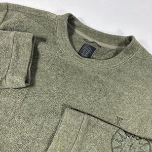 Roark X Jamie Thomas JT Polar Crew Green Crewneck Relaxed  Sweater Mens Large